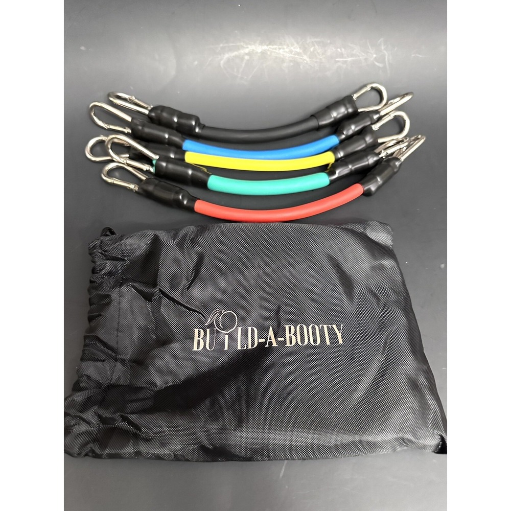 Build-A-Booty Resistance Band Set 5 Levels Lower Body Workout with Carry Bag